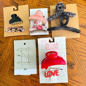 NEW Hair Barettes & Claw Clips / Pins Bundle